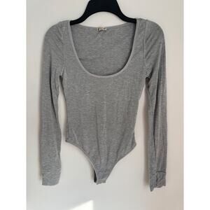 Free People Intimately Settle In Scoop Neck Long Sleeve Bodysuit